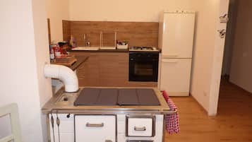 Fridge, oven, stovetop, coffee/tea maker