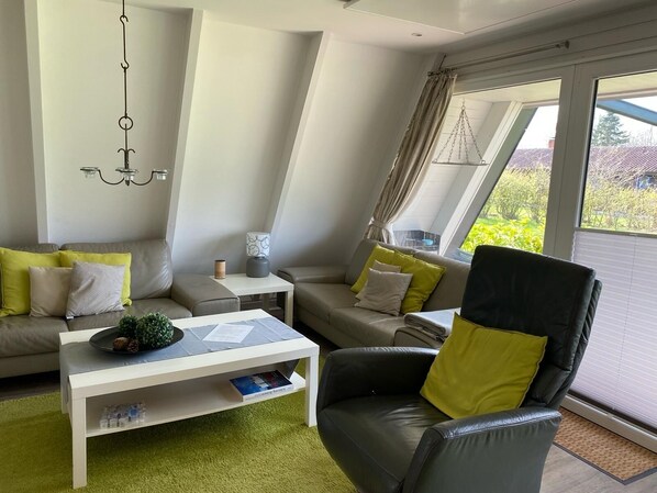 Smart TV, fireplace, video games, DVD player