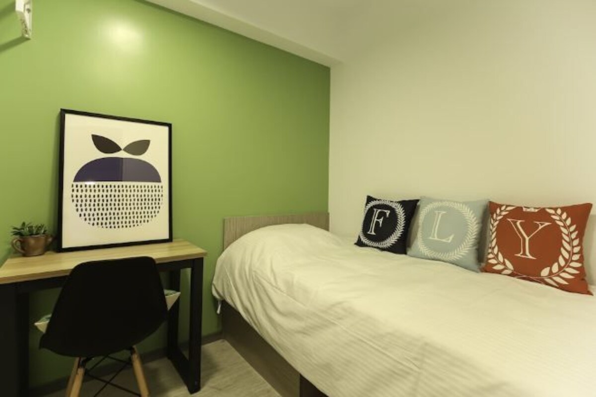 Blackout drapes, soundproofing, iron/ironing board (on request)