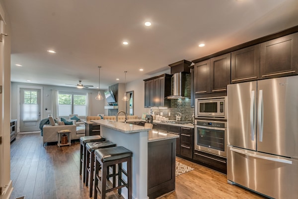 High End Fully Stocked Kitchen S.S Appliances, 6 Burner Gas Range, Coffee Maker