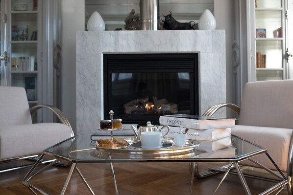 Fireplace - Villa Magalean Hotel & Spa (Hondarribia)