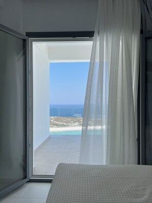 Villa exécutive, 1 chambre, piscine privée, vue sur la mer | Literie hypoallergénique, espace de travail pour ordinateurs portables