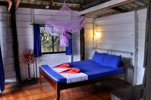 Desk, free WiFi, bed sheets