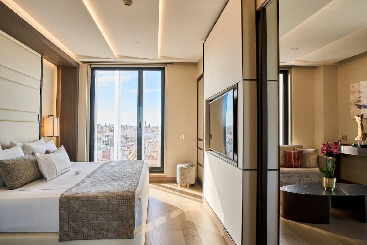 Premium bedding, down comforters, pillowtop beds, minibar