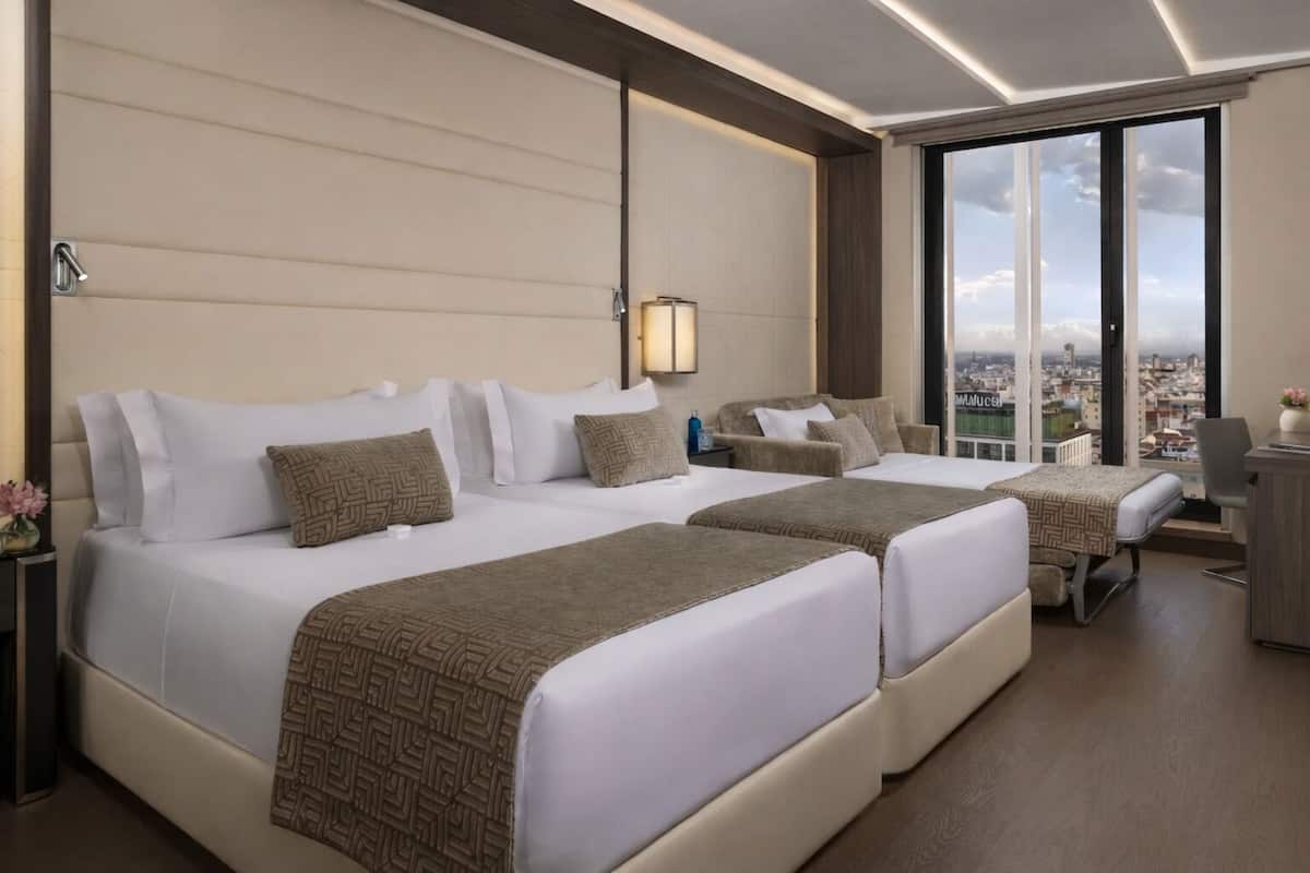 Premium bedding, down comforters, pillowtop beds, minibar