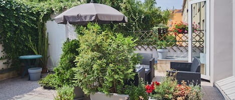 Comfort Apartment, 1 Bedroom, Terrace, Garden Area | Garden view