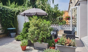 Appartement Confort, 1 chambre, terrasse, côté jardin | Vue sur le jardin