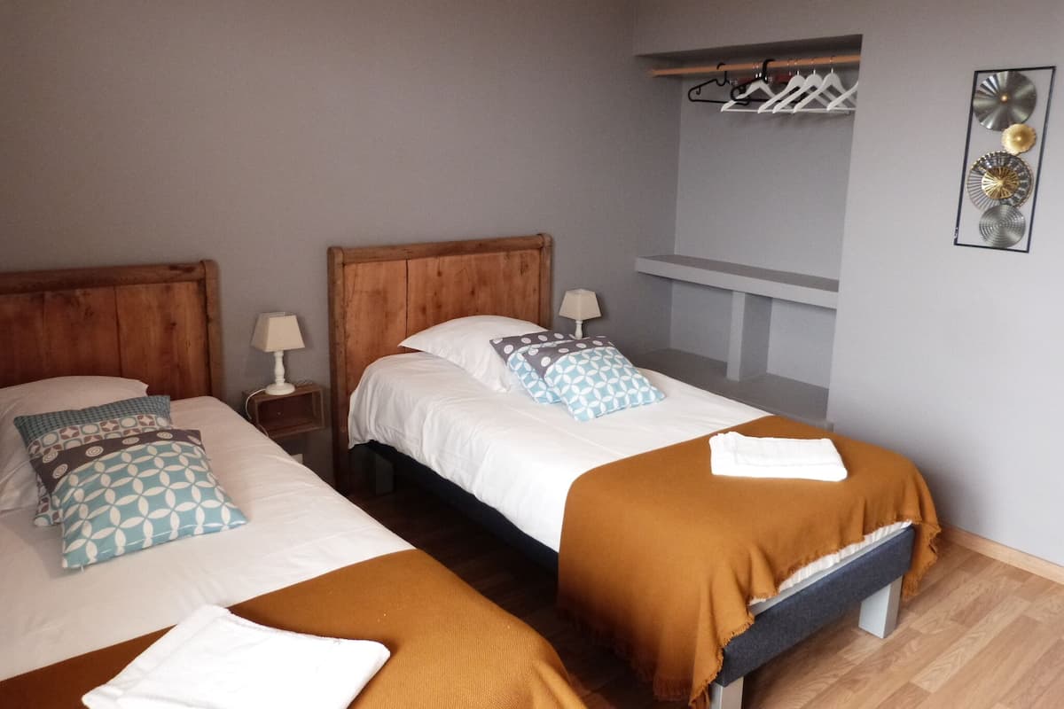 Habitación estándar con 2 camas individuales, 2 camas individuales, para no fumadores | Escritorio, cortinas blackout, wifi gratis y ropa de cama