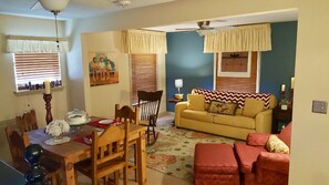 Superior Apartment, 1 Queen Bed with Sofa bed, Non Smoking, Kitchenette | Living area - The Old Liberty Schoolhouse B&B (Azle)