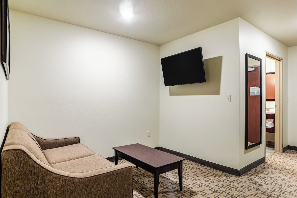 Suite estudio, 1 cama King size y sofá cama, para no fumadores | Ropa de cama de alta calidad y caja de seguridad en la habitación