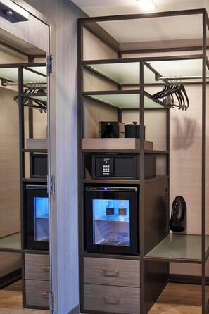 Premium bedding, pillow-top beds, desk, laptop workspace