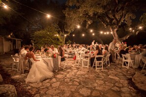 Outdoor wedding area