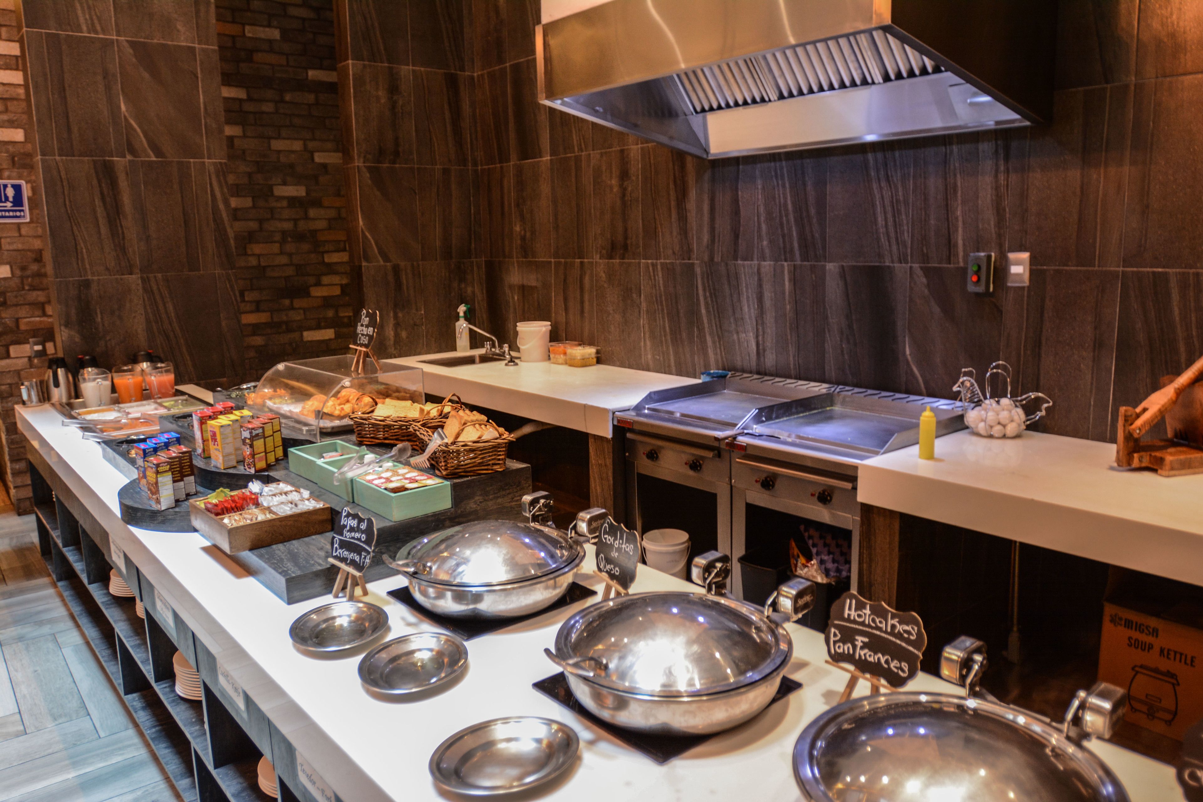 daily buffet breakfast (mxn 250 per person)