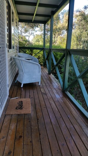 Standard Cabin, 2 Bedrooms (Blue Wren) | Balcony view - Padthaway Caravan Park (Padthaway)