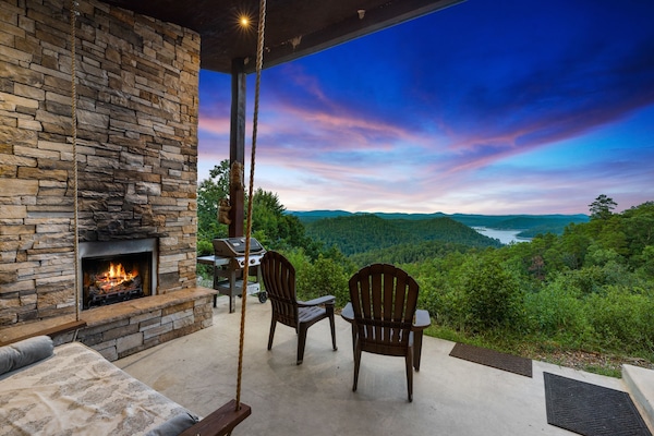 Swing into serenity with endless views of Broken Bow Lake.