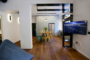Design Apartment, 2 Bedrooms, Balcony | Living area | Flat-screen TV - Holyguest - Gordon 25 (Tel Aviv)
