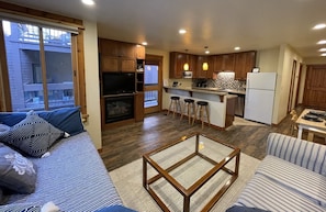 Smart TV, fireplace, DVD player, table football - Remodeled Ski In/out Condo At Northstar Resort  (Truckee)