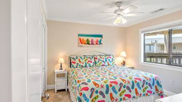 1 bedroom, pillowtop beds, iron/ironing board, free WiFi