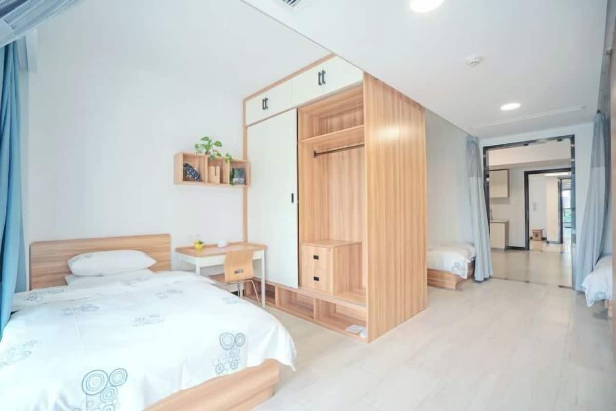 Desk, blackout drapes, free WiFi