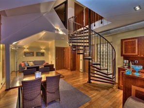 Club Suite, Sauna, Annex Building | Living area | Flat-screen TV