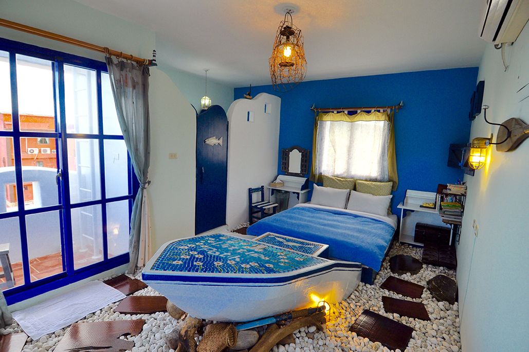 Deluxe-herbergi með tvíbreiðu rúmi (Boat, Orange) | Skrifborð, myrkratjöld/-gardínur, hljóðeinangrun, aukarúm