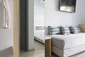 Triple Room, Balcony | Living area | 43-inch LED TV with digital channels - Be My Guest Athens (Athens)
