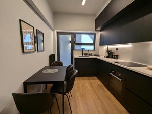 Deluxe Apartment, 2 Bedrooms, Balcony, Annex Building (Karidi 9) | Private kitchen - Be My Guest Athens (Athens)