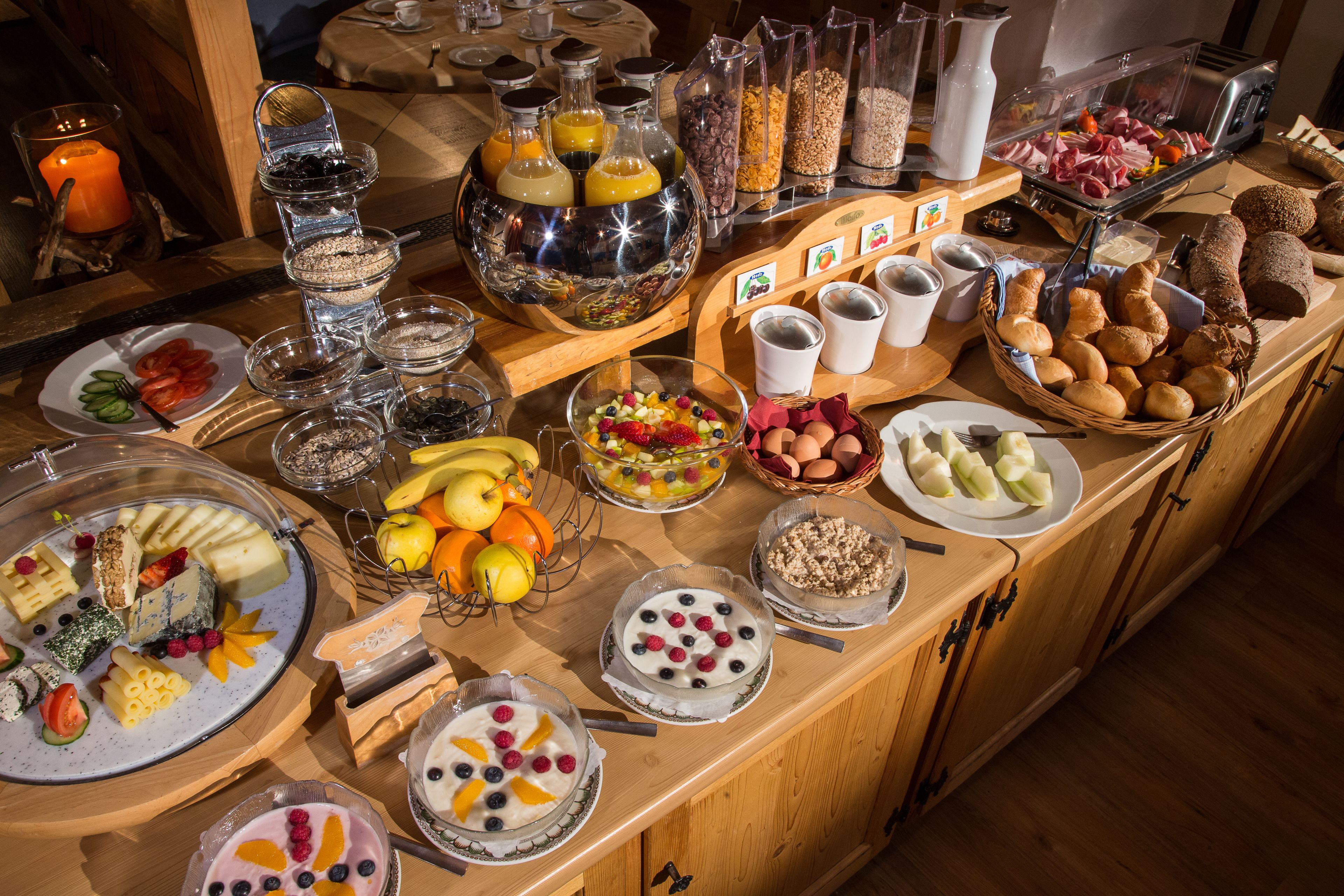 daily buffet breakfast (chf 19 per person)