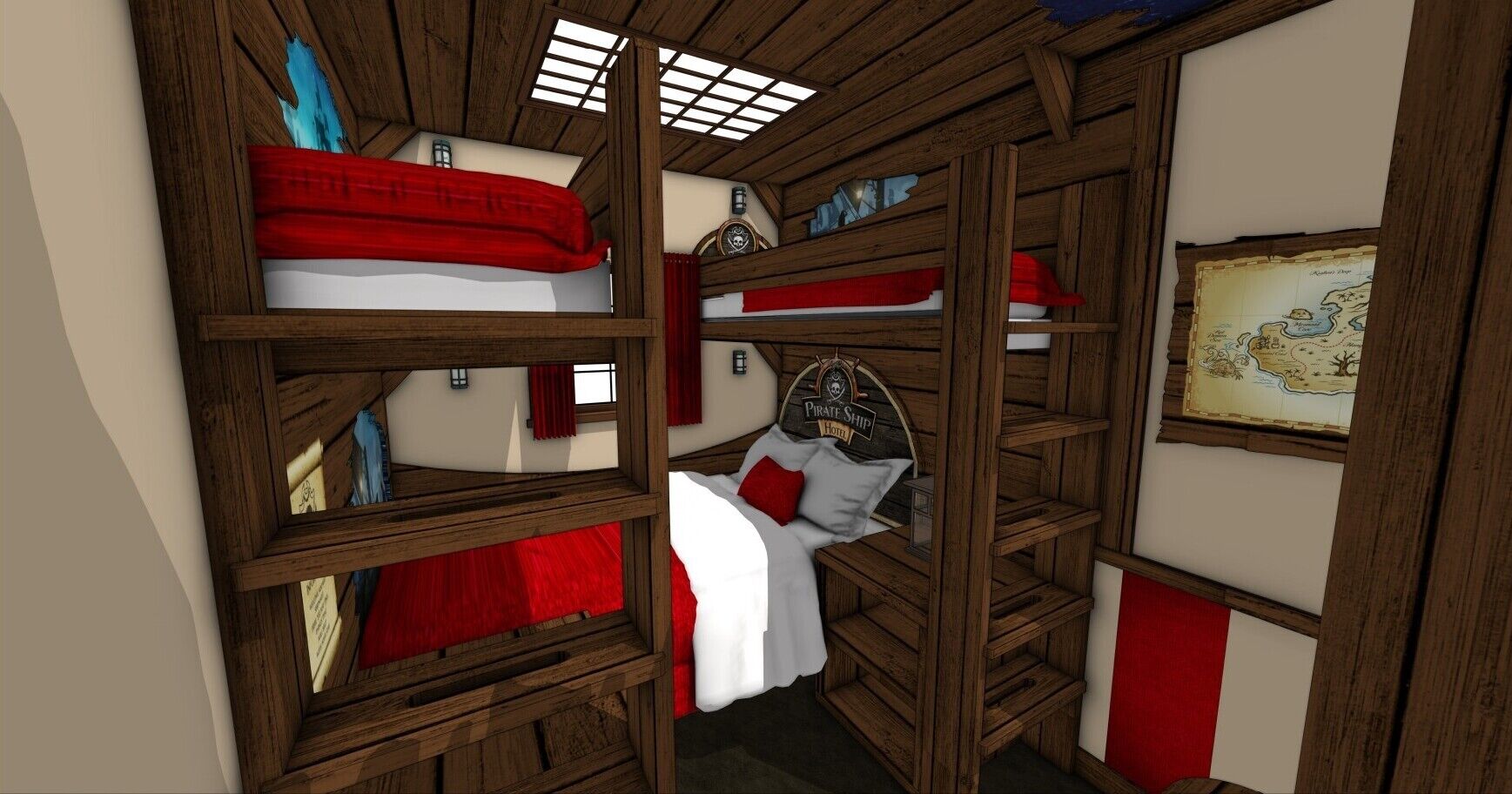 Habitación básica doble | Ropa de cama de alta calidad y cortinas blackout 