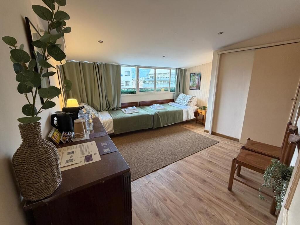 Blackout curtains, iron/ironing board, free WiFi, bed sheets