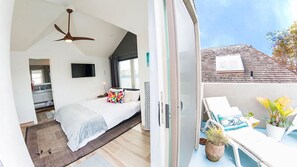 4 habitaciones, tabla de planchar con plancha y cuna de viaje