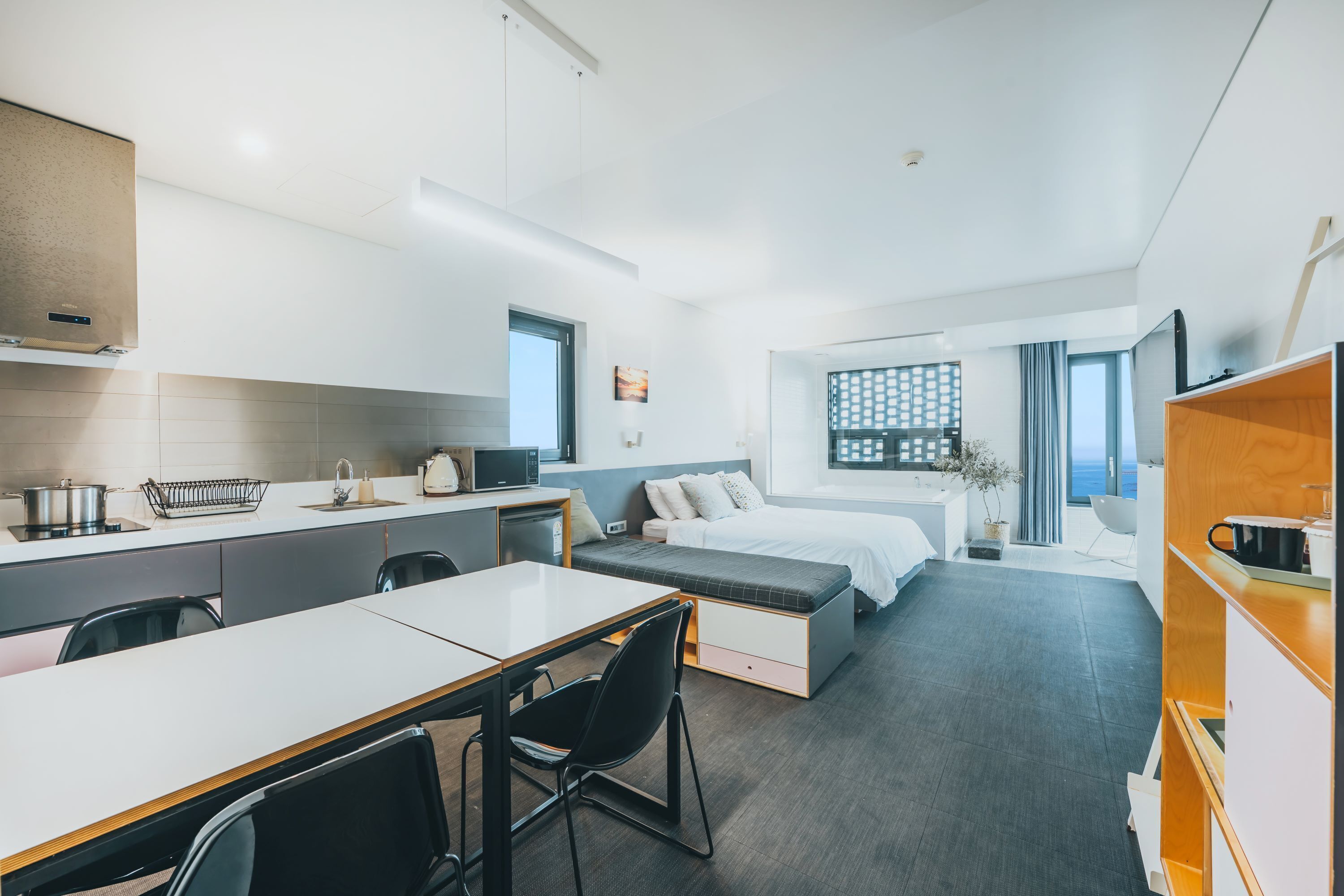 premium room | premium bedding, down duvets, desk, soundproofing