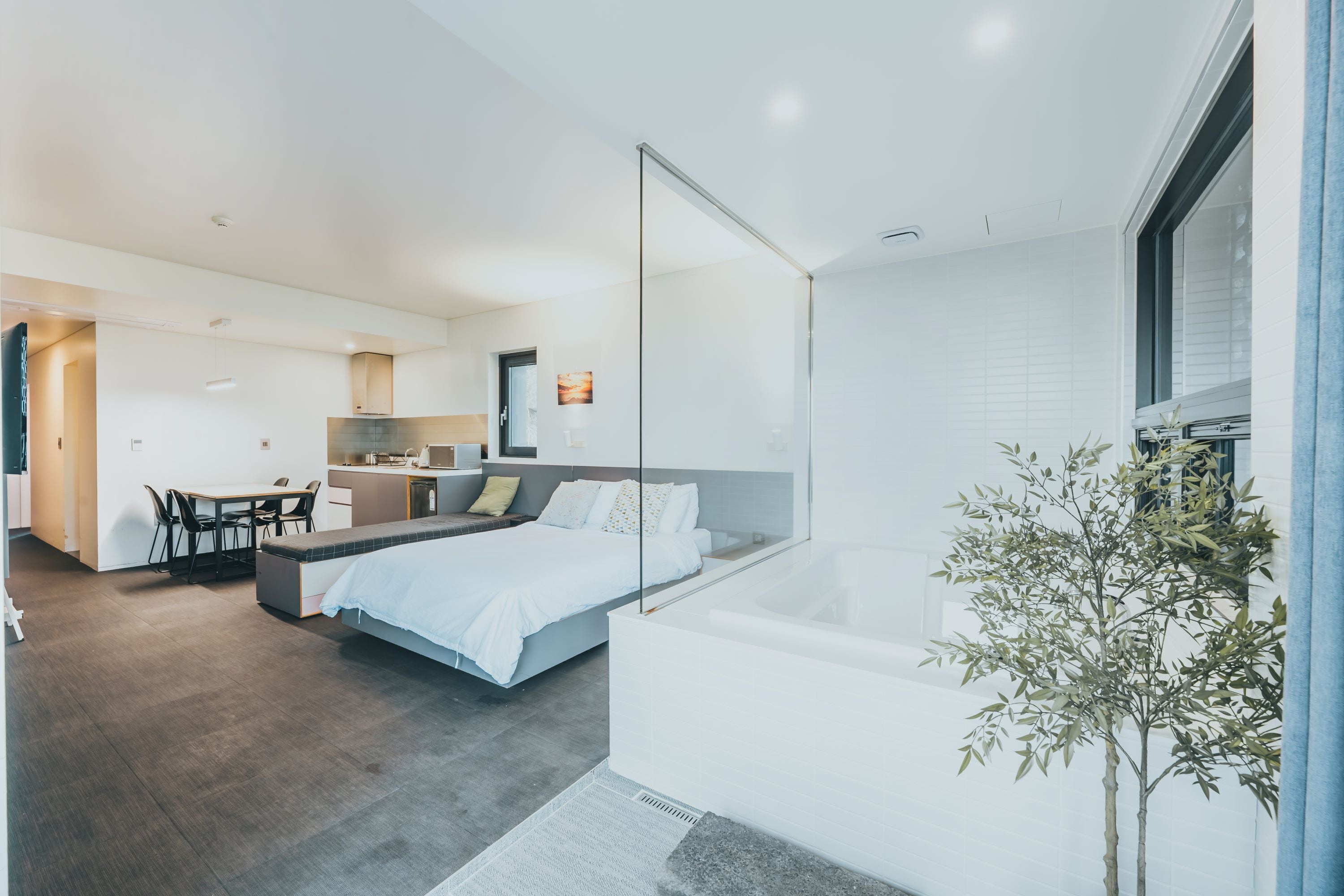 premium room | premium bedding, down duvets, desk, soundproofing