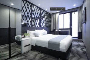 豪華客房 (Queen - Pool Access) | 免費迷你吧、客房內保險箱、隔音、熨斗/熨衣板