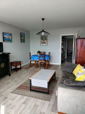 Télévision, livres, chaîne hi-fi