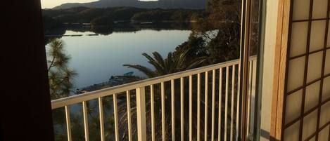 Japanese room with sea and railway view | In-room safe, desk, free WiFi