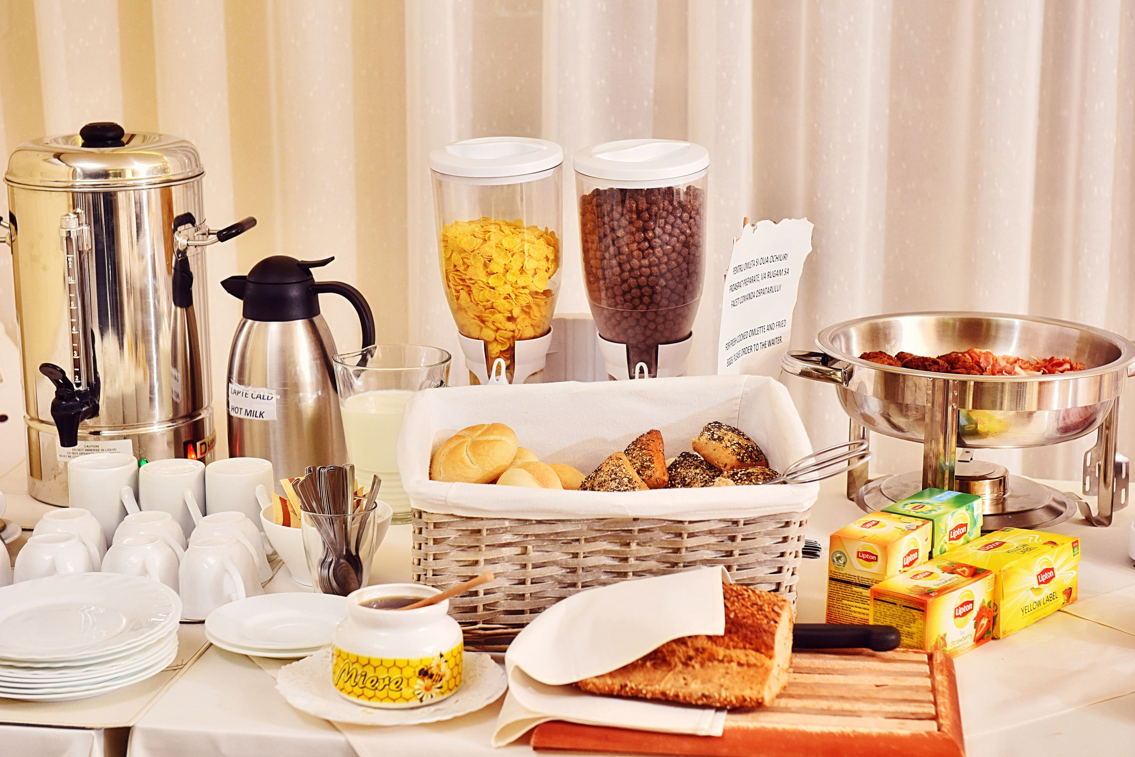 daily buffet breakfast (eur 8.00 per person)