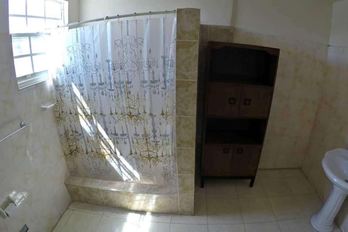 free toiletries, hair dryer, towels