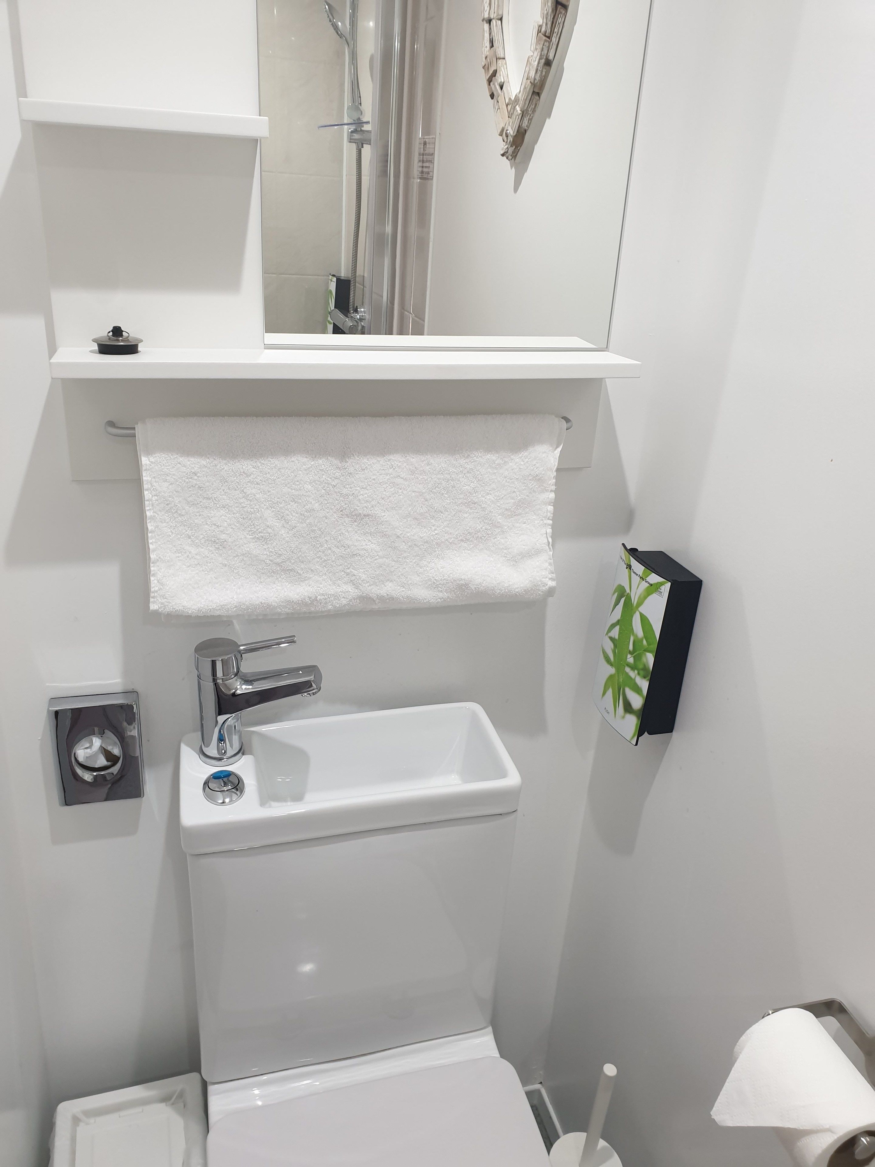 free toiletries, hair dryer, towels