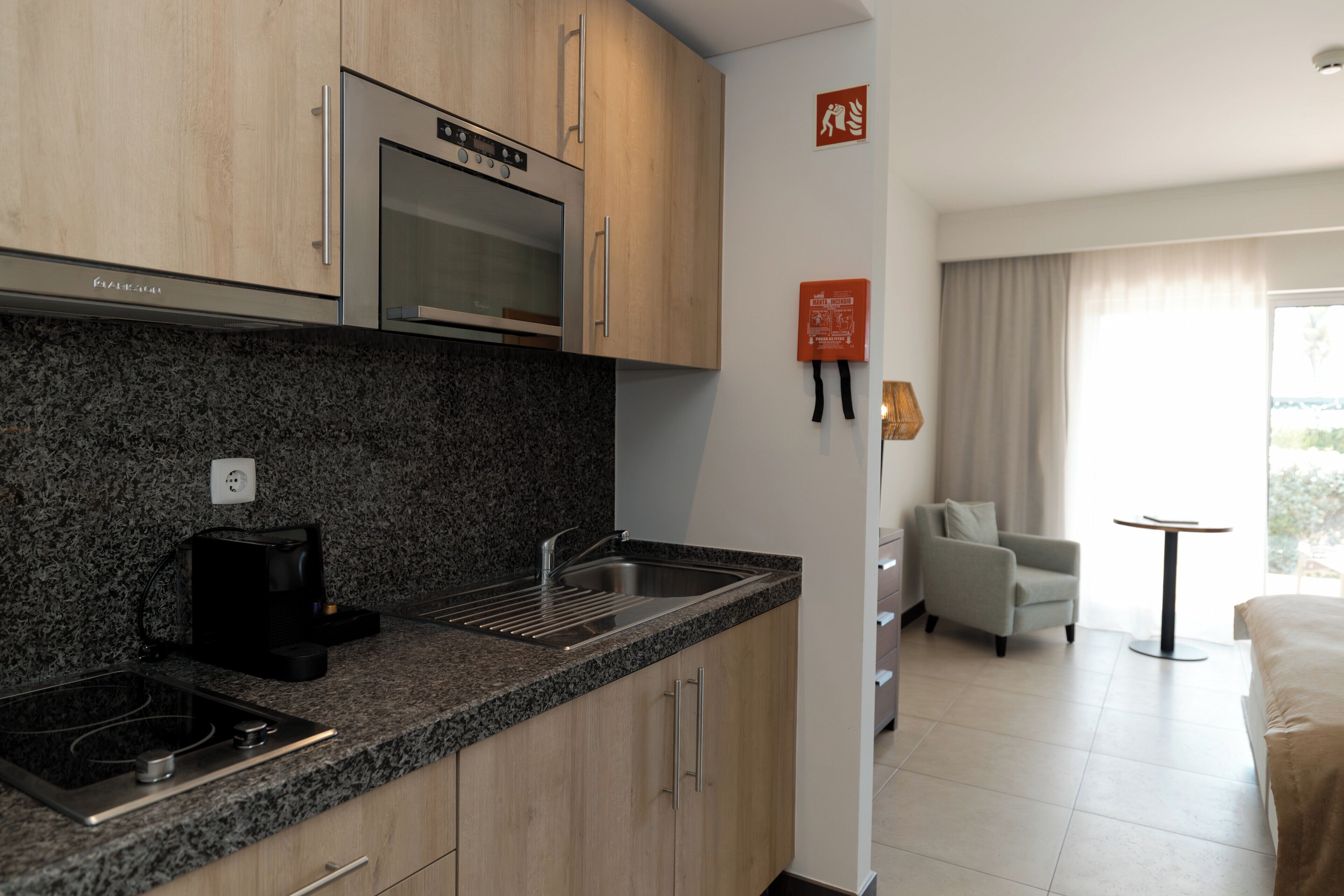 studio, garden view | private kitchenette | fridge, microwave, stovetop