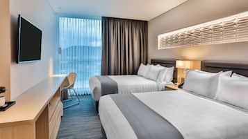Standard Room, 2 Queen Beds | In-room safe, desk, laptop workspace, blackout drapes