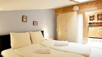 Apartment, 2 Schlafzimmer | VerdunkelungsvorhÀnge, kostenlose Babybetten, Zustellbetten