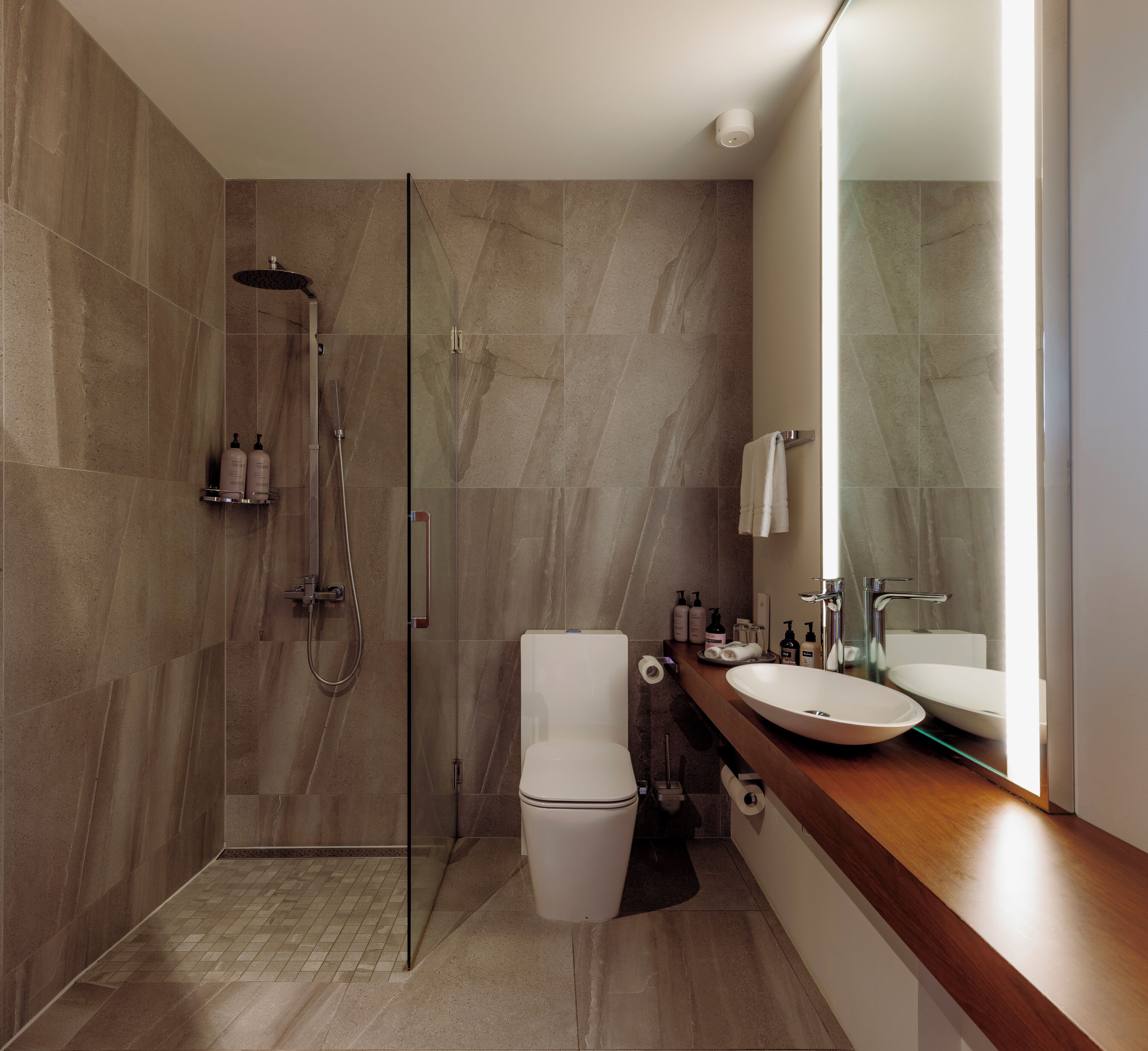 superior double room (superior double room sauna access) | bathroom | shower, designer toiletries, hair dryer, bathrobes