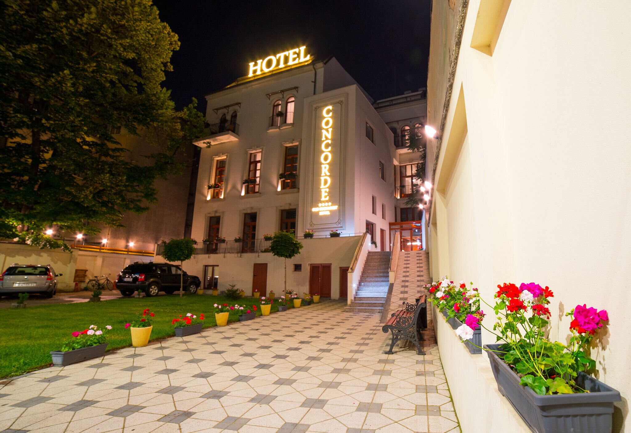 front of property – evening/night