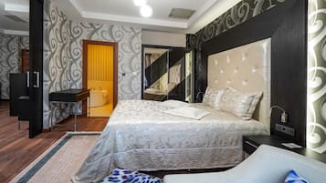 Ropa de cama de alta calidad y minibar