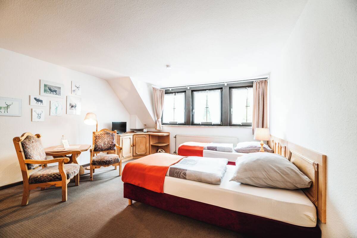 Basic Double or Twin Room | Premium bedding, desk, cribs (surcharge), individually decorated
