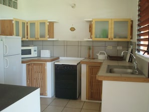 Panoramic Studio, 1 Bedroom, Kitchen, Sea View | Private kitchen | Full-size fridge, microwave, oven, stovetop