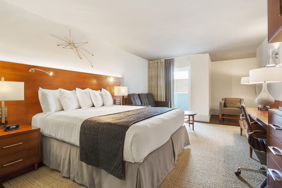 Room, 1 King Bed, Balcony | In-room safe, desk, laptop workspace, blackout curtains