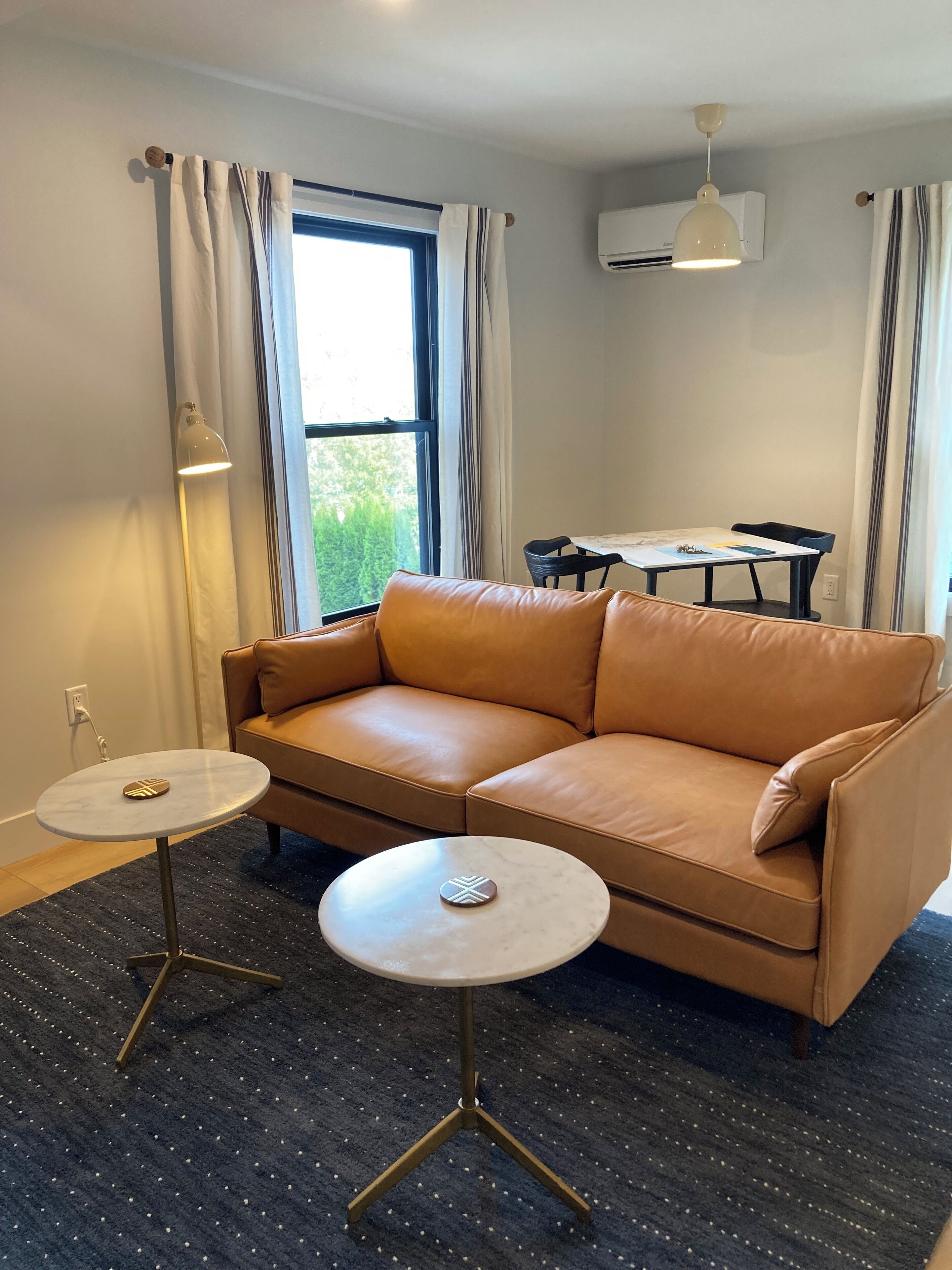 Comfort Apartment, 1 King Bed, Kitchen, Harbor View | Living area | Heated floors