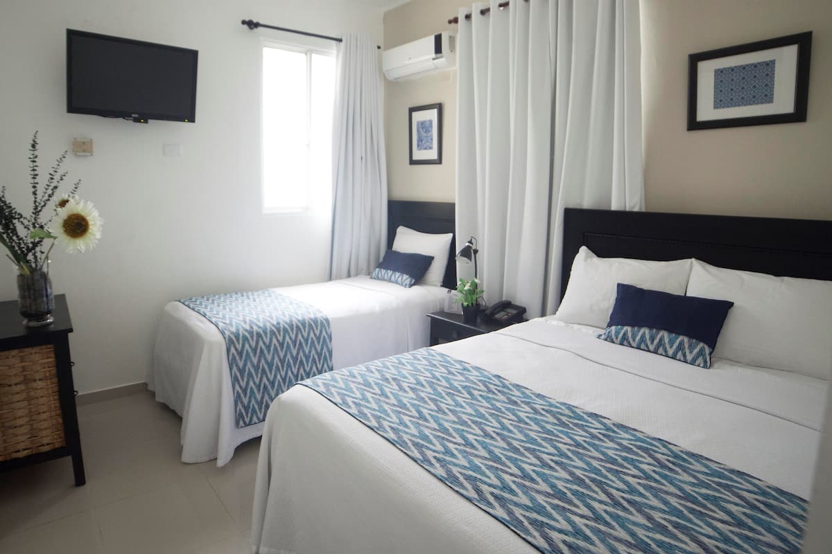 Standard Double Room | Pillowtop beds, in-room safe, desk, iron/ironing board
